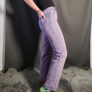 Elegant Lavender Straight Leg Jeans